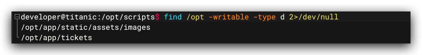 查找可执行文件和可写目录结果